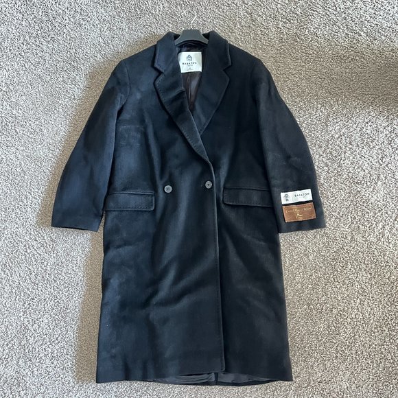 Aritzia Babaton Edition Coat Black Wool Camel Mix - Picture 2 of 6